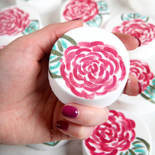 Painted Rose Bath Bomb Project